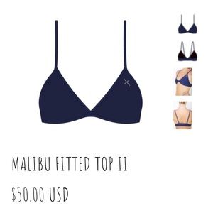 NWT Boutine LA- Malibu Fitted Bikini Top